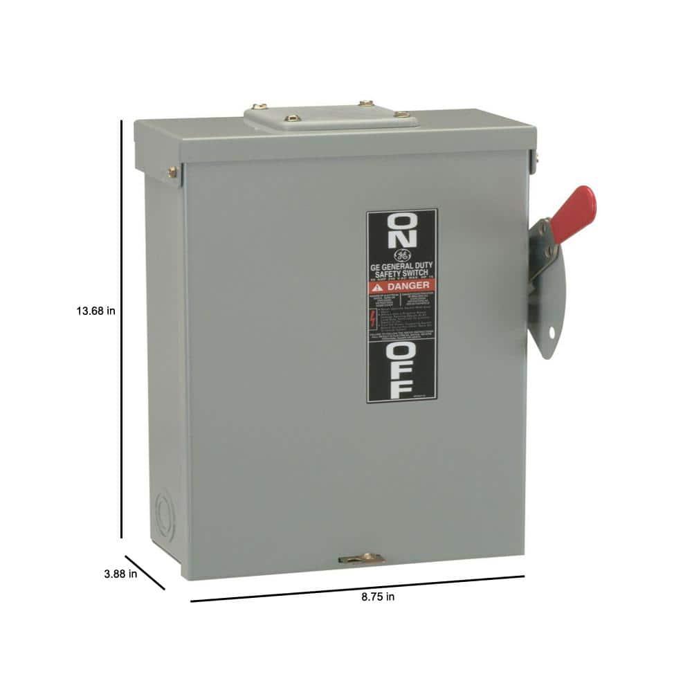 GE 60 Amp 240Volt Fusible Outdoor GeneralDuty Safety Switch