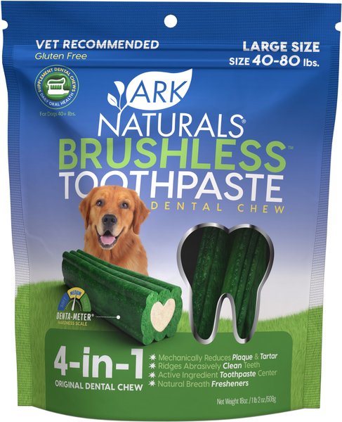 Ark Naturals Brushless Toothpaste Large Dental Dog Treat