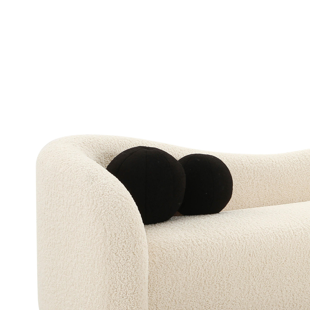 Leonie Faux Shearling Sofa   Transitional   Sofas   by TOV Furniture  Houzz