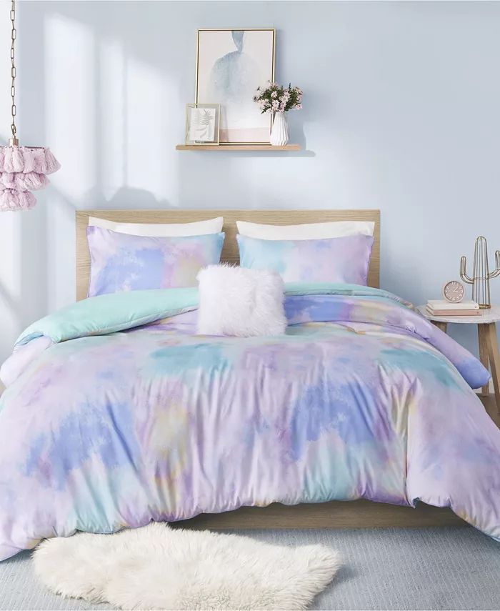 Intelligent Design Cassiopeia Watercolor Tie Dye 3-Pc. Duvet Cover Set， Twin Twin XL