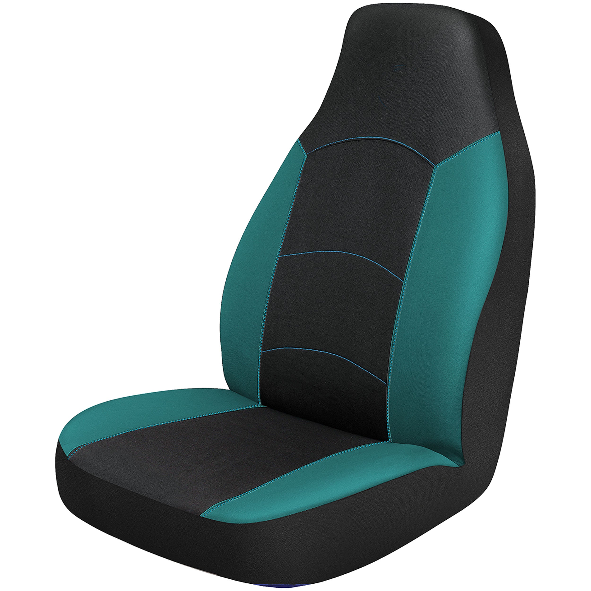 Auto Drive 3 Piece Polyester Front and Rear Bench Car Seat Cover Teal Blue， 806517