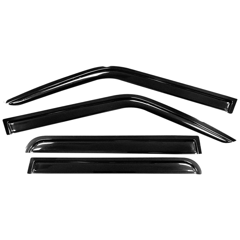 Ikon Motorsports Compatible with 07-18 Jeep Patriot Acrylic Window Visors Vent Windshield Deflector Rain Guard 4Pc Set Outside Mount 2007 2008 2009 2010 2011 2012 2013 2014 2015 2016