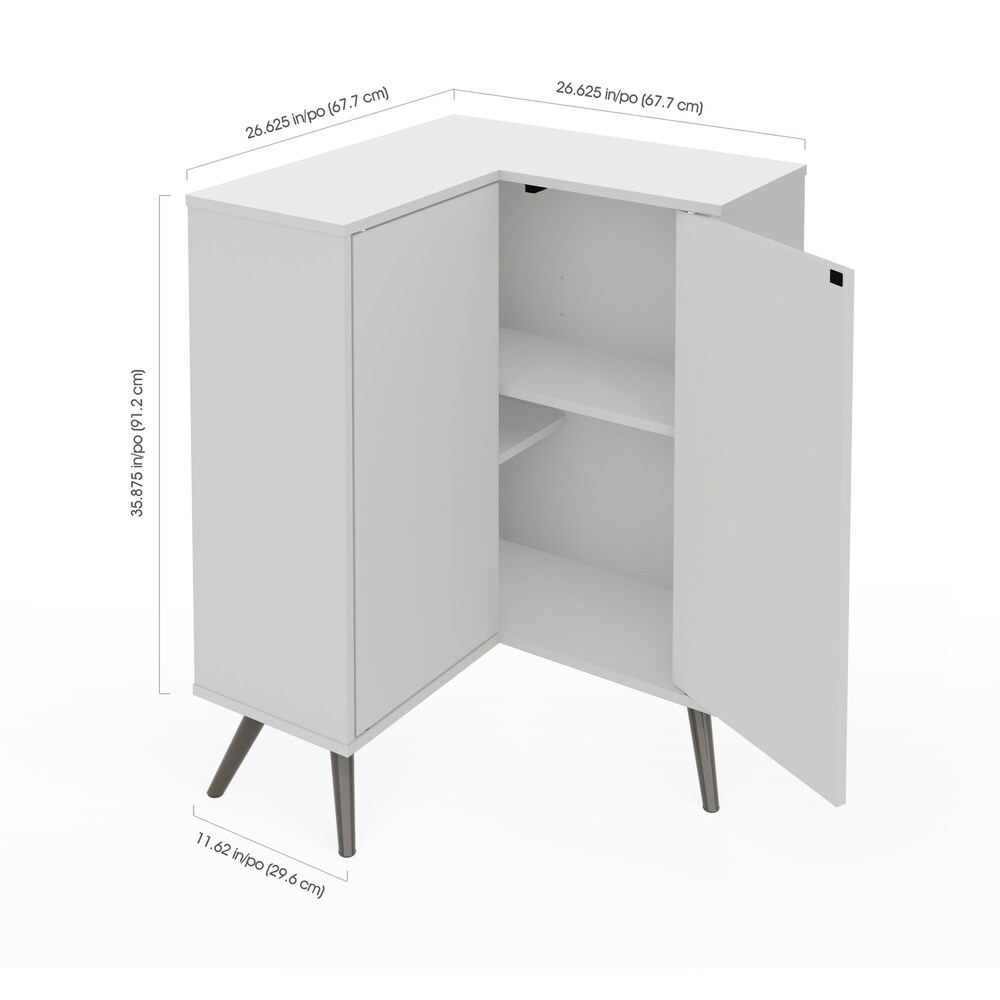 Bestar Small Space Krom Corner Storage Unit