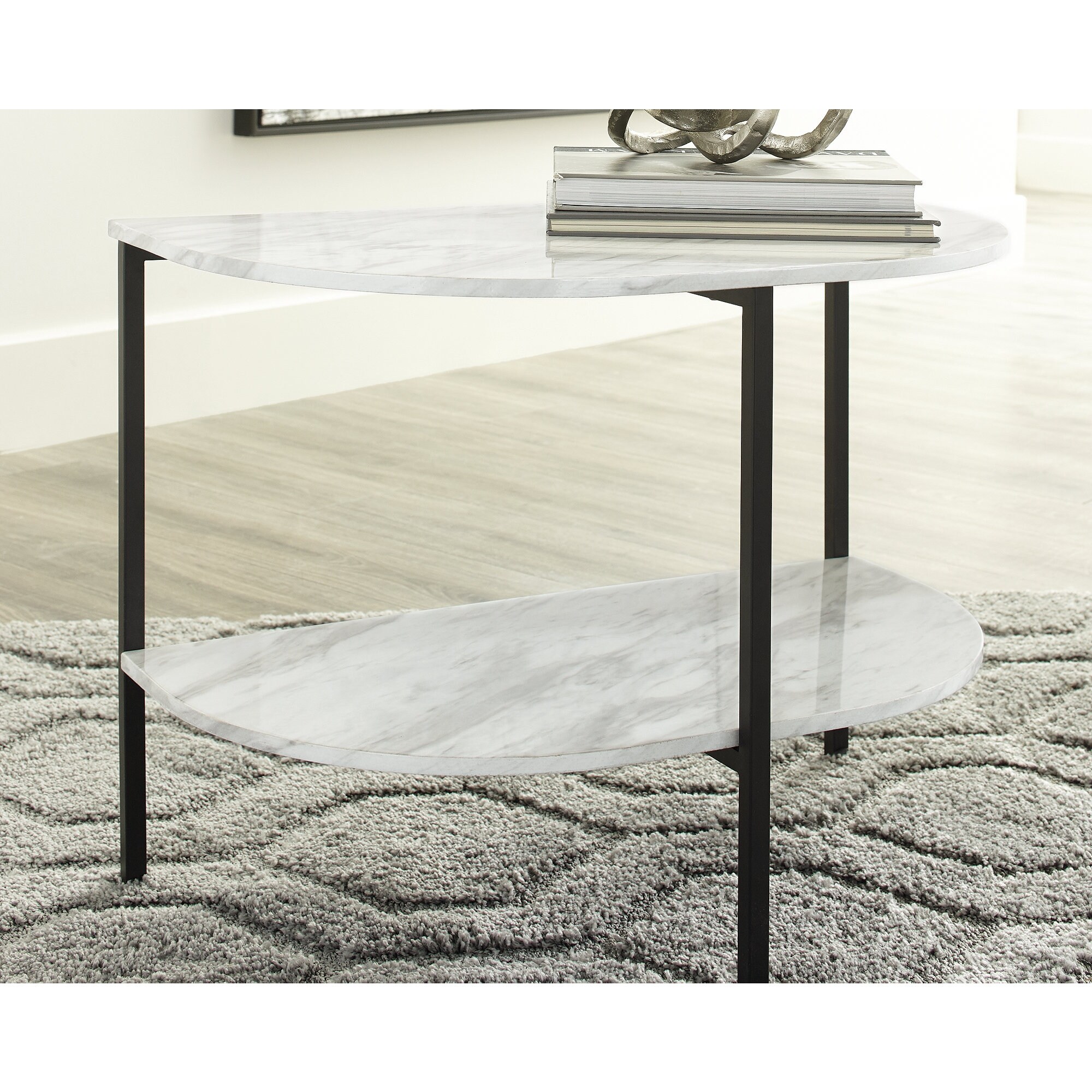 Signature Design by Ashley Donnesta Contemporary Gray/Black Chair Side End Table - 17