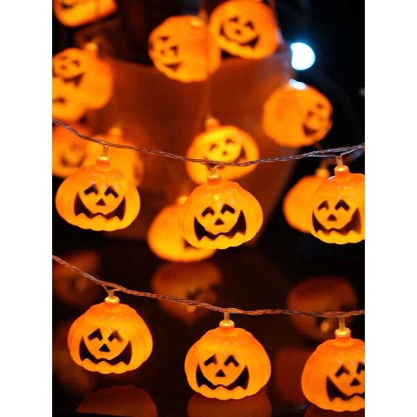 10LED Pumpkin String Fairy Lights for Halloween Party Decor Shopping - The Best Deals on String Lights | 40625583