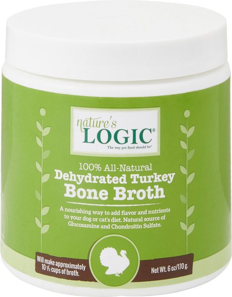 Nature's Logic Dehydrated Turkey Bone Broth Dog and Cat Food Topper