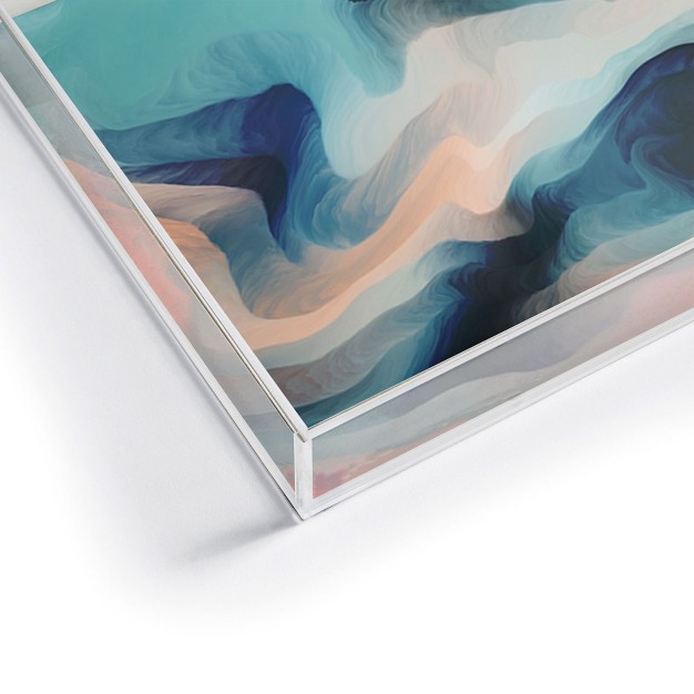 Marta Barragan Camarasa Abstract Tidal Waves Acrylic Tray Deny Designs