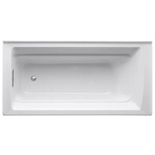 KOHLER Archer 72 in. x 36 in. Soaking Bathtub with Left-Hand Drain in White K-1125-LA-0