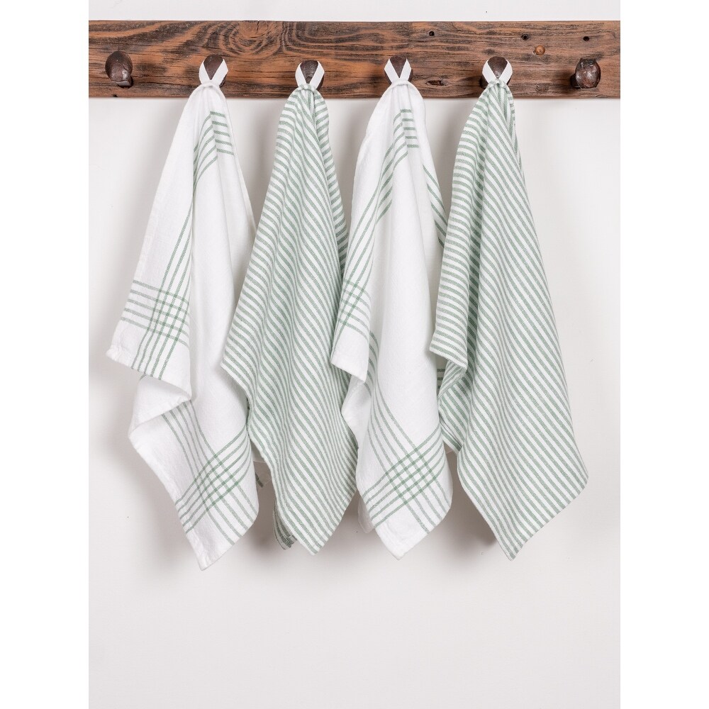 Monoco Relaxed Casual Kitchen Towels  Set of 4