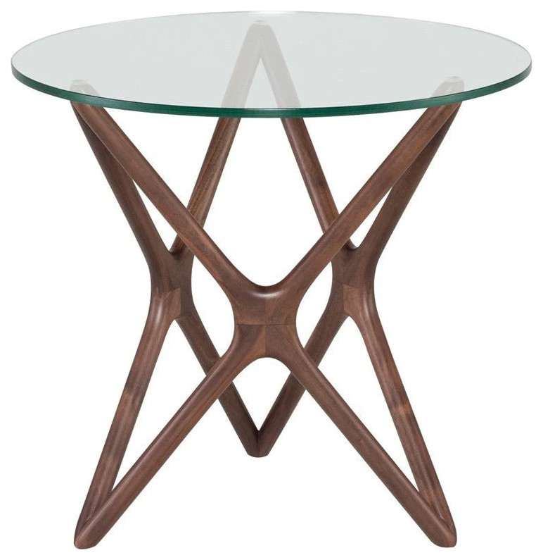 Elin Walnut Side Table   Midcentury   Side Tables And End Tables   by Virgil Stanis Design  Houzz