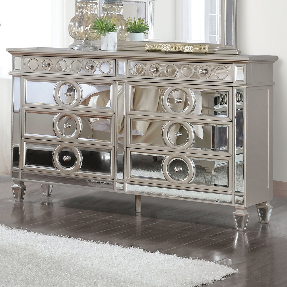 Alyah Glam Champagne 56 inch Wide 8 Drawer Dresser by Furniture of America