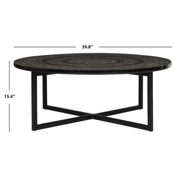 SAFAVIEH Cheyenne Grey Round Coffee Table - 39.8