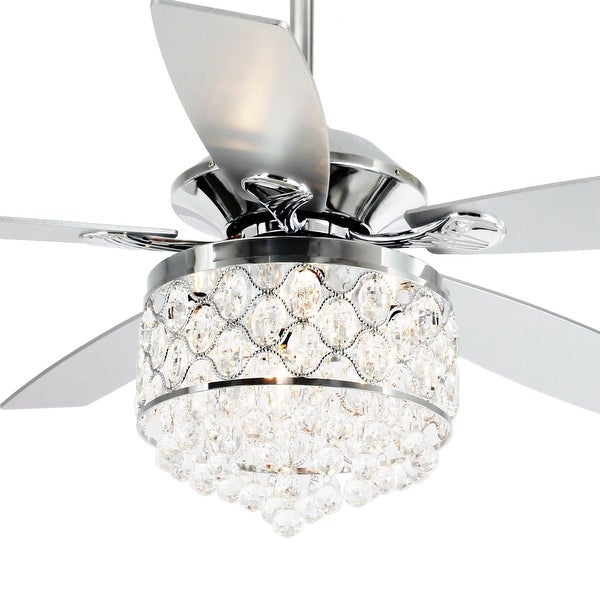 52 in Indoor Crystal Chandelier Ceiling Fan with Light and Remote Control - 52 in Shopping - The Best Deals on Ceiling Fans | 38641167