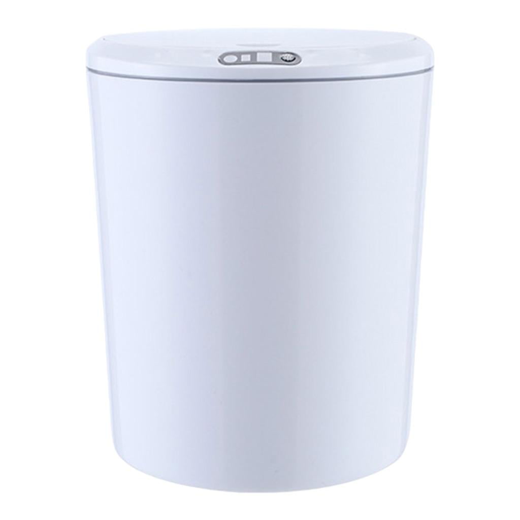 Kitchen Trash Can with Infrared Sensor， Automatic Silent Lid Electric Touchless Garbage Bin Waste Container - White 5L