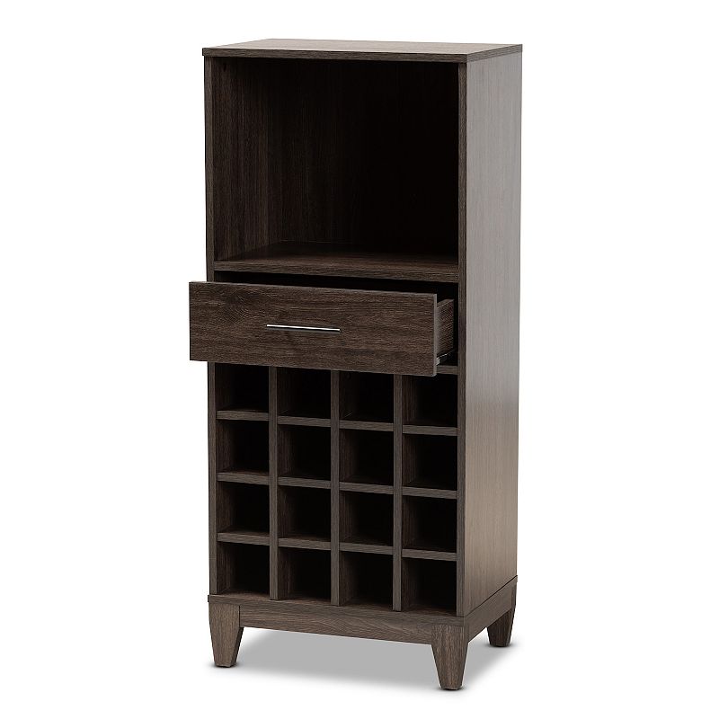 Baxton Studio Trenton Bar Wine Cabinet