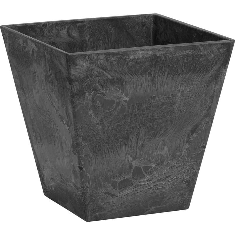 Novelty Black ArtStone Ella Square Planter - 12 Inch