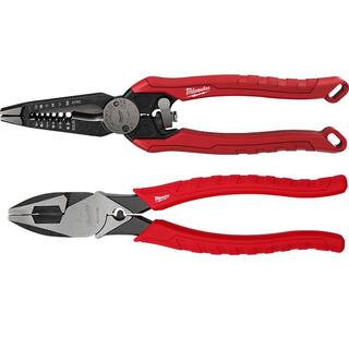 MW 9 in. 7-in-1 Combination Wire Stripper Cutting Pliers with Lineman's Pliers 48-22-3078-48-22-6100