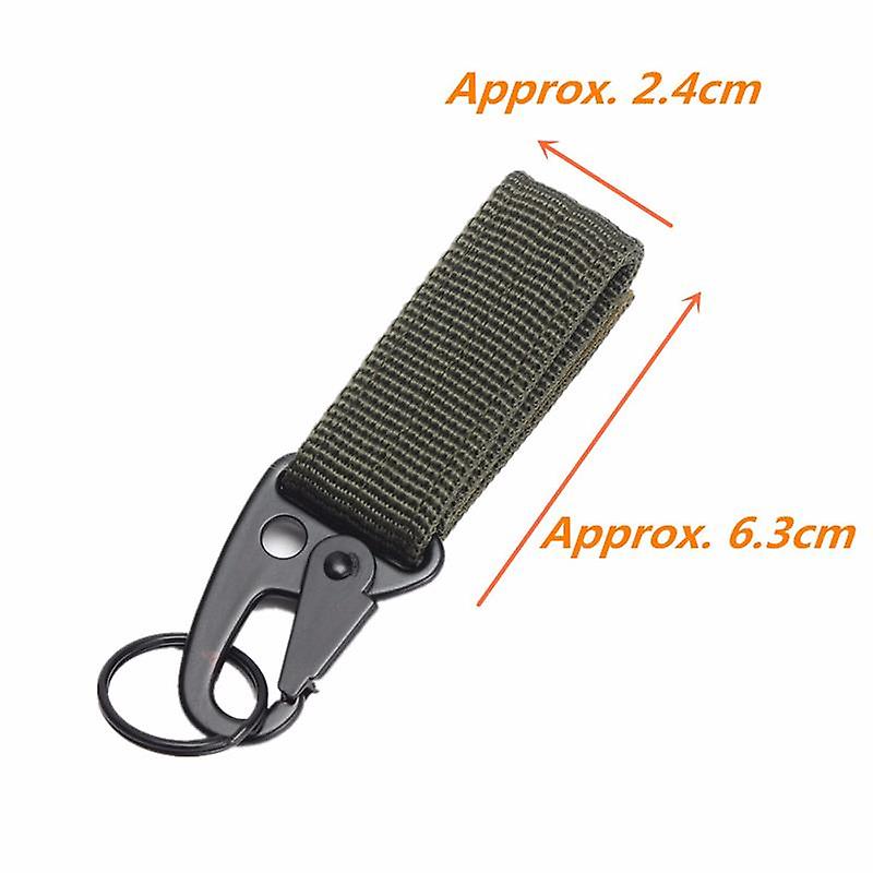 3pcs High Strength Carabiner Nylon Key Hook Molle Webbing Buckle Hanging System Belt Buckle Camping And Hiking Accessories