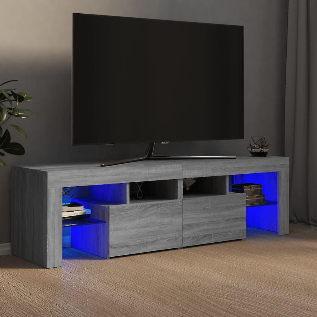 Tv Cabinet With Led Lights Grey Sonoma 140x36.5x40 Cm