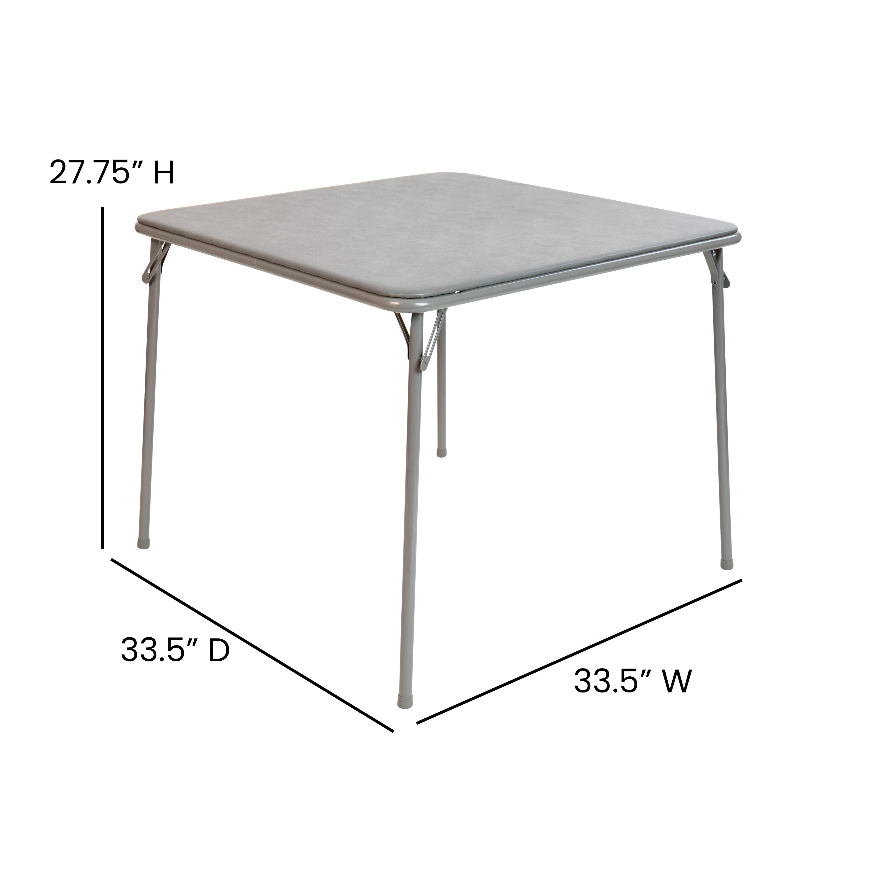 Flash Furniture Gray Folding Card Table - Lightweight Portable Folding Table with Collapsible Legs