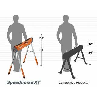 BORA 30 in. to 36 in. H Steel Speed Horse XT Adjustable Height Sawhorse with Auto Release Legs PM-4550