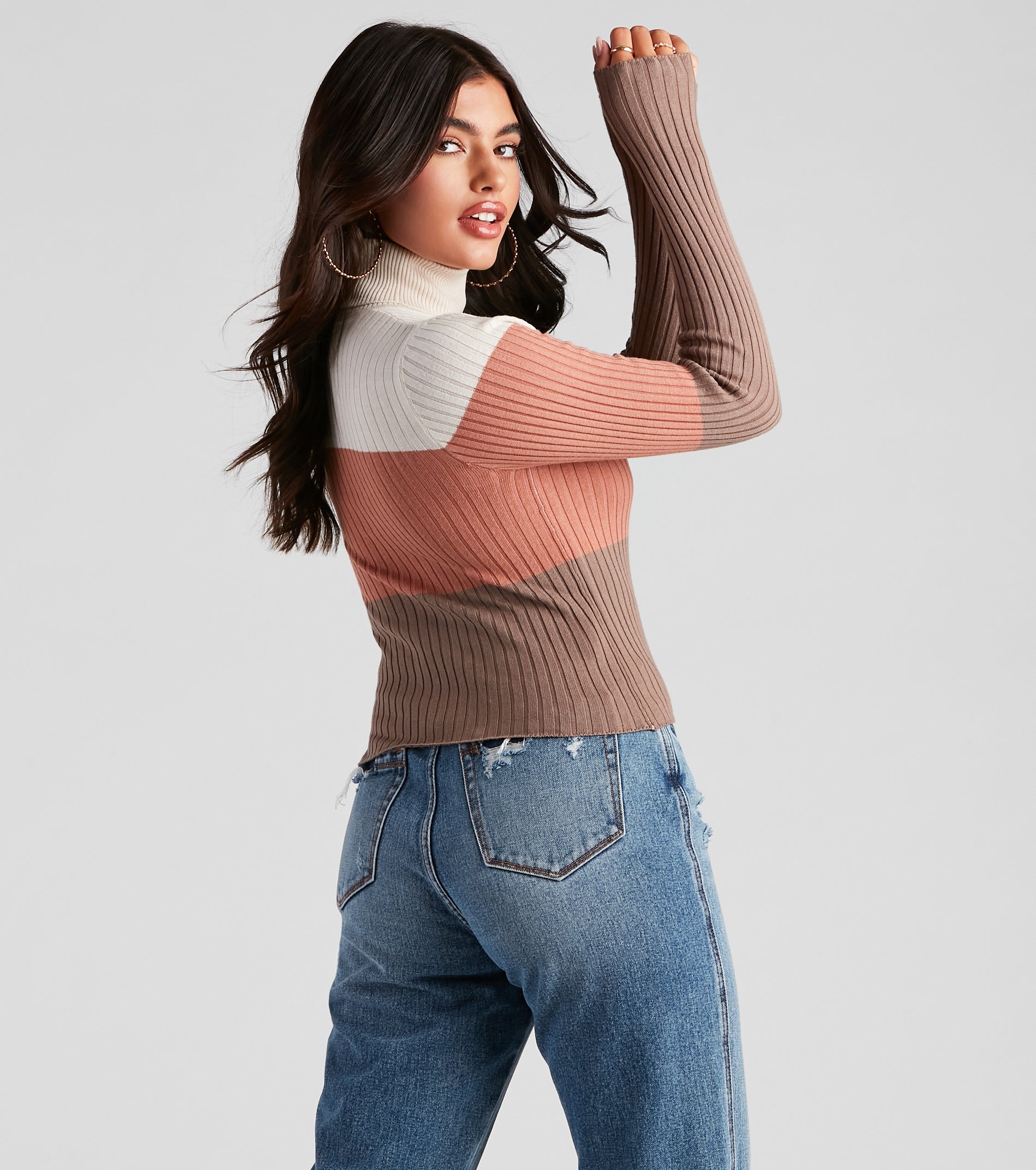 Latte To Love Turtleneck Sweater Top