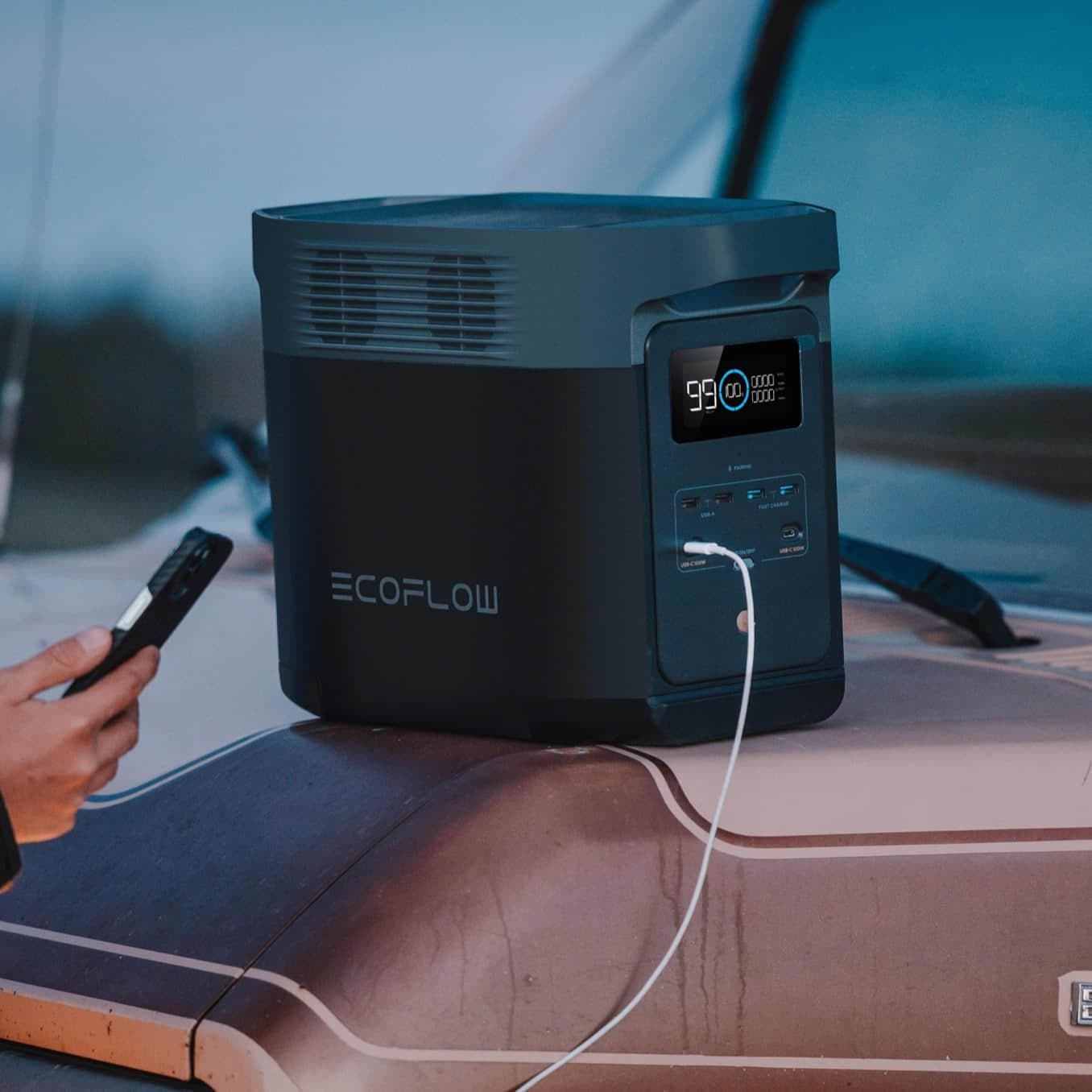 EcoFlow DELTA 2 Portable Power Station - Fast Charging, Solar Generator for Home Backup Power, Camping & RVs