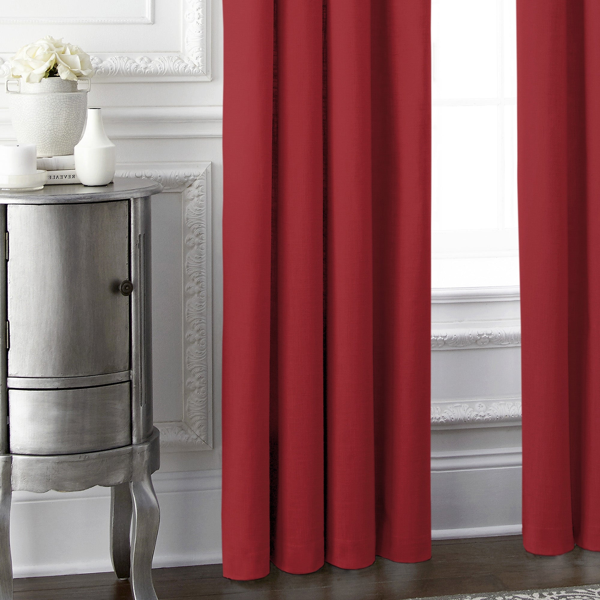 Braxton Red Drapery