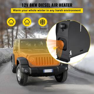 VEVOR 27297 BTU Black Diesel Heater 12-Volt Diesel Air Heater Fast Heating Diesel Parking Heater for Trailer ZCJRQ8KWDFKHSDMN1V0