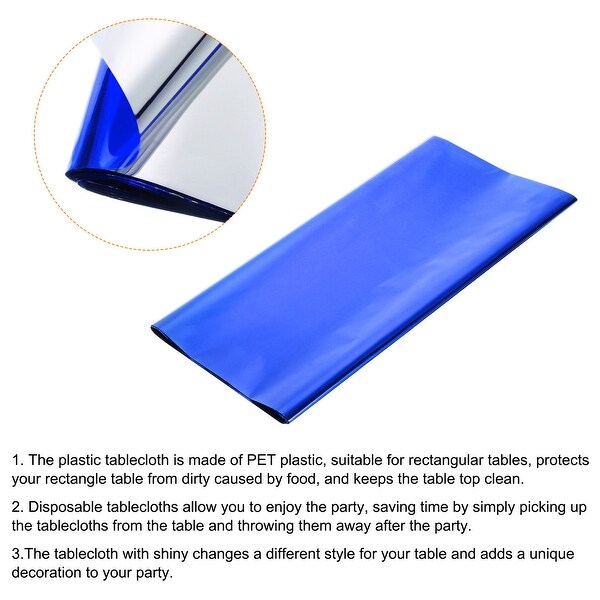 3 Pack Disposable Plastic Tablecloths 54x108