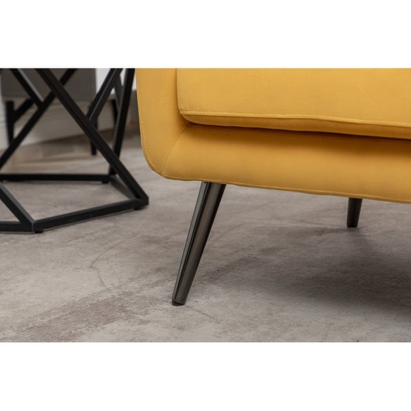 Modern Upholstered Accent Chair with Metal Legs