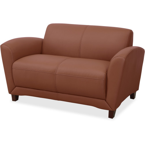 Lorell Mahogany Finish Reception Loveseat (68947)