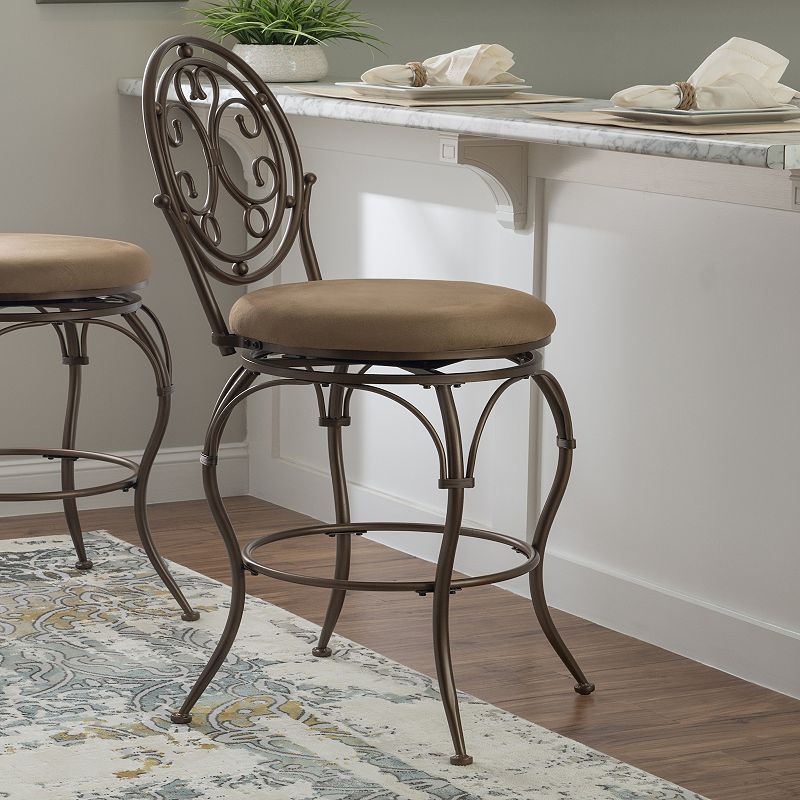 Big and Tall Scroll Circle Back Barstool