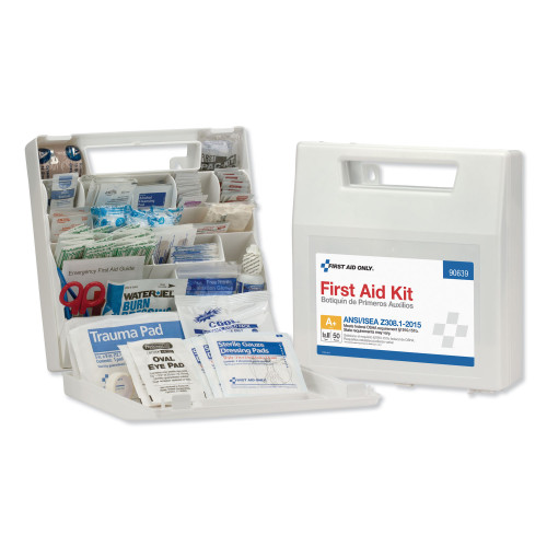 First Aid Only ANSI Class A+ First Aid Kit for 50 People， 183 Pieces， Plastic Case (90639)