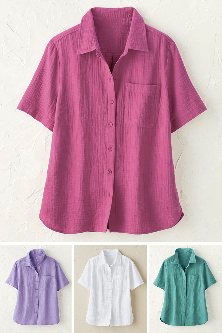 Summer Breeze Gauze Camp Shirt