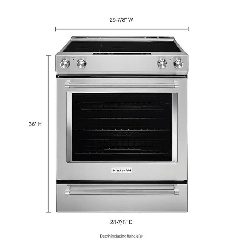 KitchenAid ADA 30 Stainless Steel Electric Slide-In Convection Range