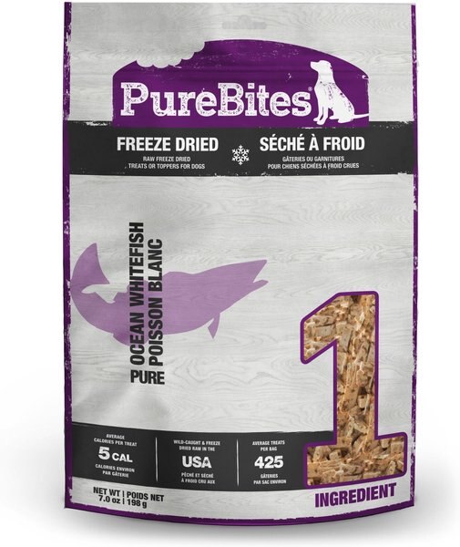 PureBites Ocean Whitefish Freeze-Dried Raw Dog Treats