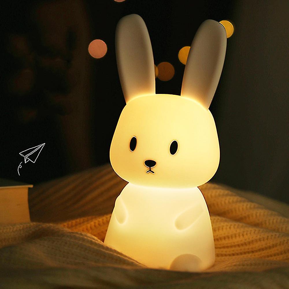 Kids Night Light，cute Bunny Night Light Gifts For Kids Nursery Baby Bedroom Toddler Teen Girls Kawaii Room Decor，rechargeable Silicone Bunny Cute Lamp