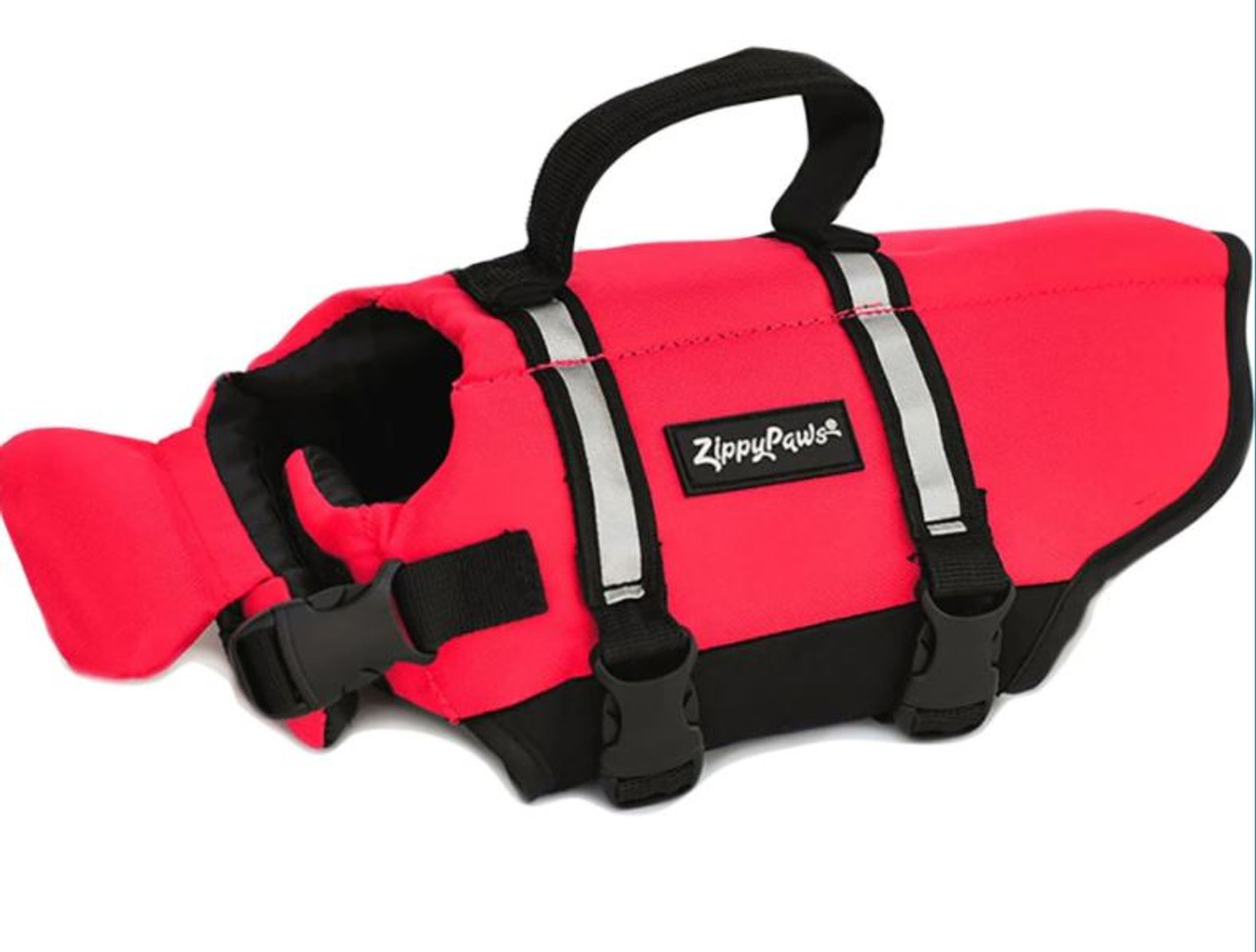 Zippy Paws Adventure Life Jacket， Red/Black