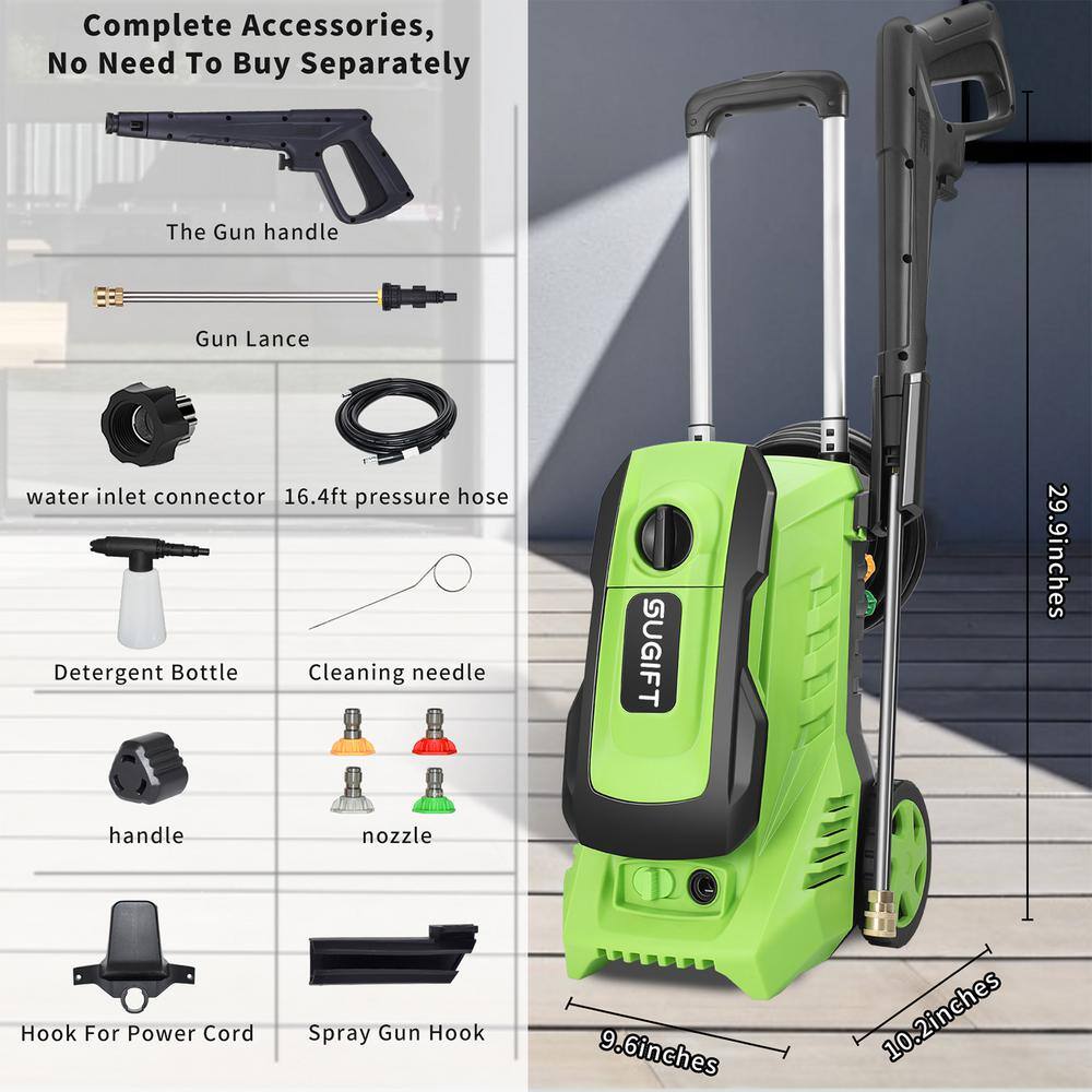 SKONYON 2600 PSI 1.6 GPM 14.5 Amp Cold Water Electric Pressure Washer SK-88129