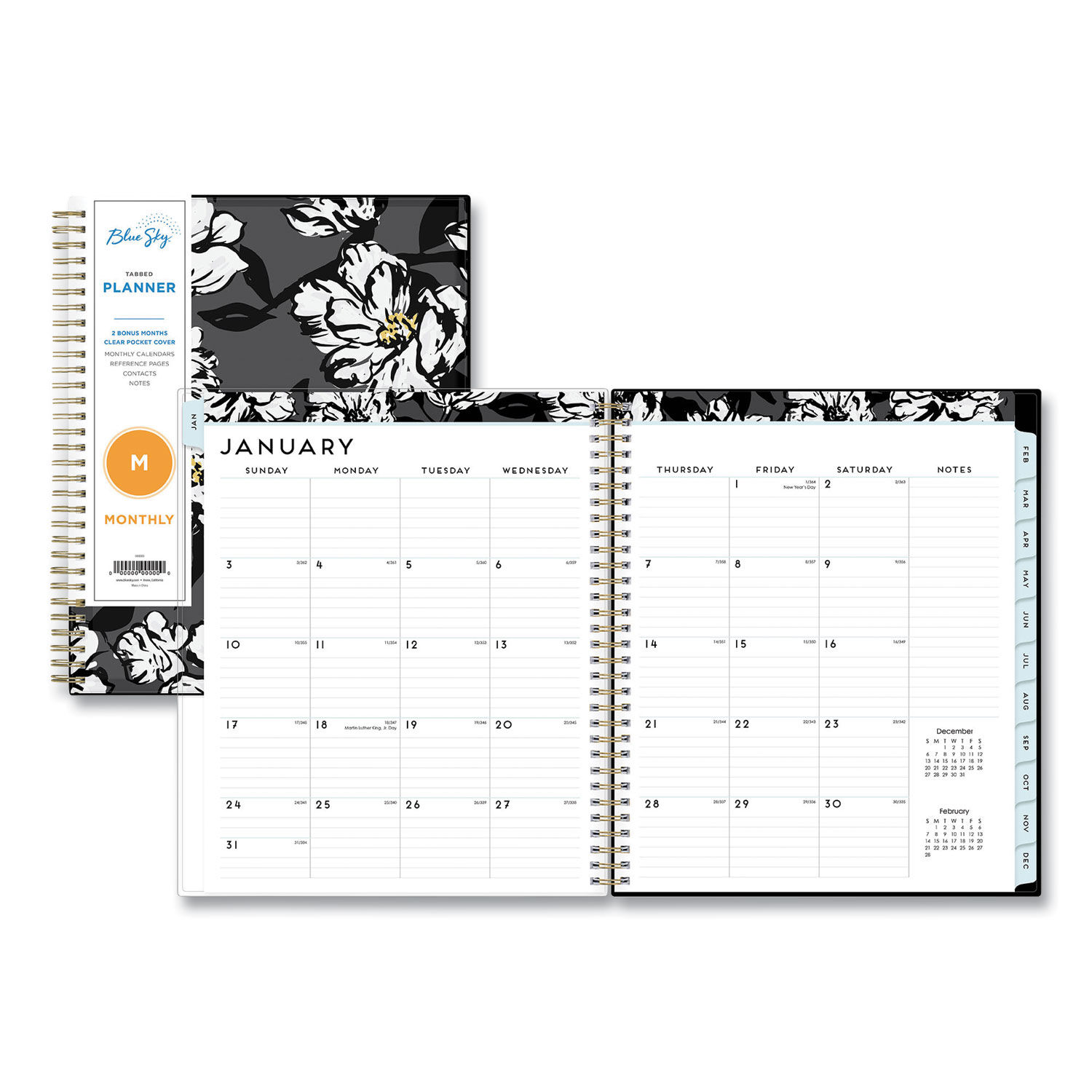 Baccara Dark Monthly Planner by Blue Skyandreg; BLS110216