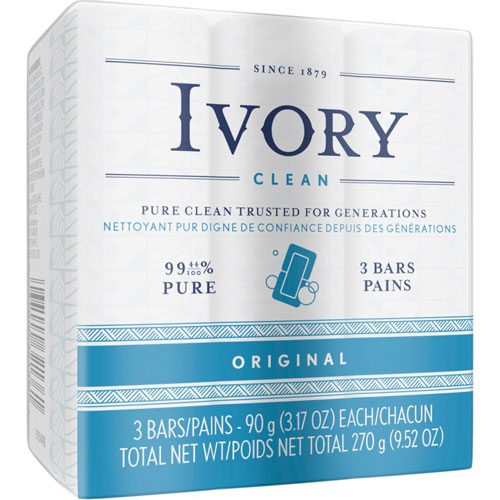 Procter and Gamble Ivory Bar Soap | 3 pack， 3.1 oz. each， 24