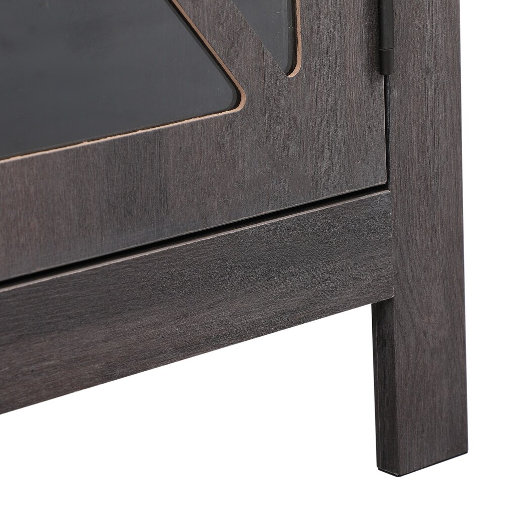 Set of 2 Nightstand  Bedside Furniture  Bedroom End Table Deep Gray