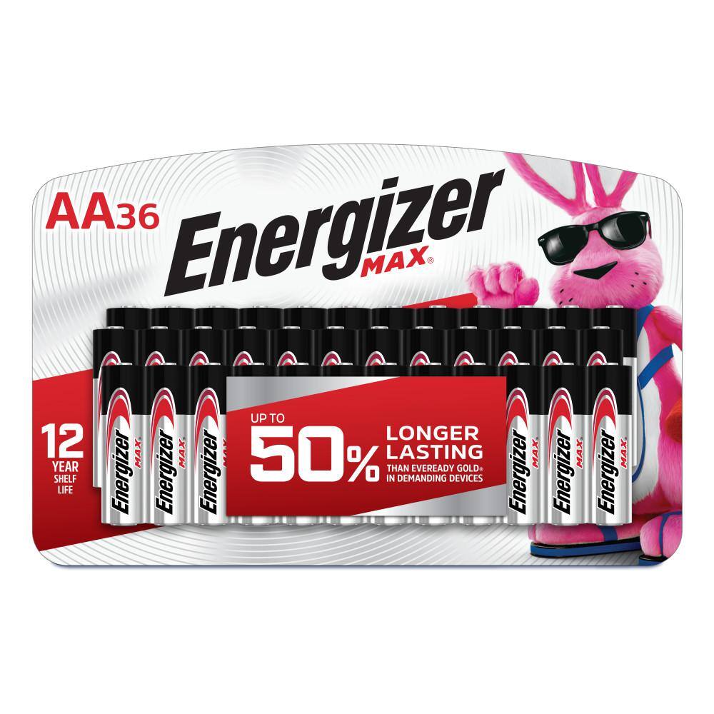 Energizer MAX AA Batteries (36 Pack) Double A Alkaline Batteries E91SBP36H