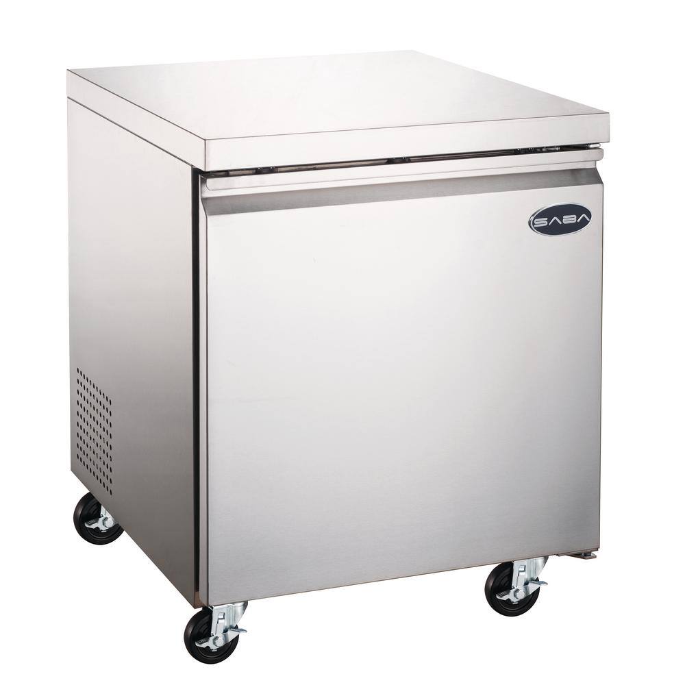 SABA 6.3 cu. ft. Commercial Under Counter Freezer in Stainless Steel SUC-27F