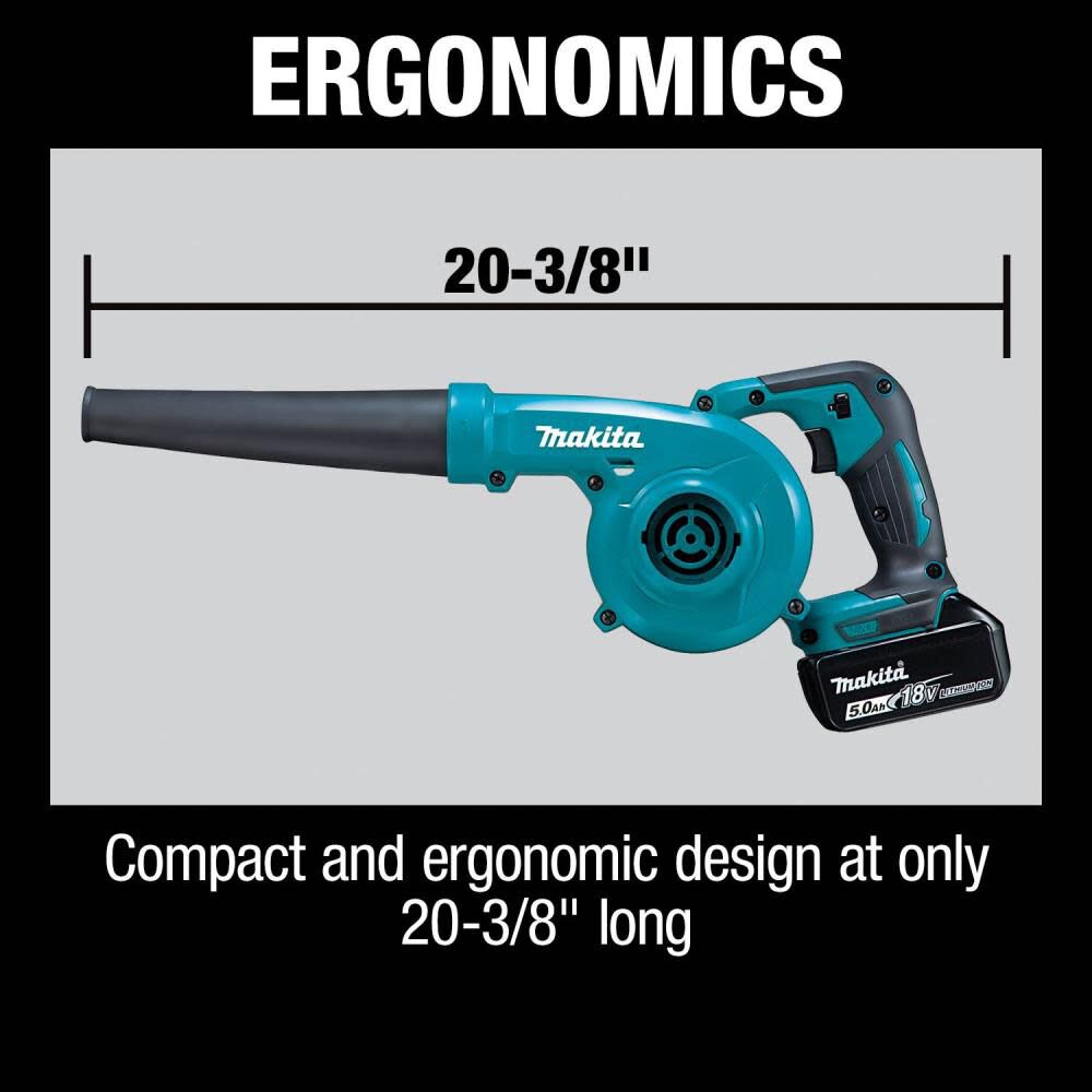 Makita 18V LXT Lithium-Ion Cordless Blower Kit (5.0Ah) XBU05ST1 from Makita