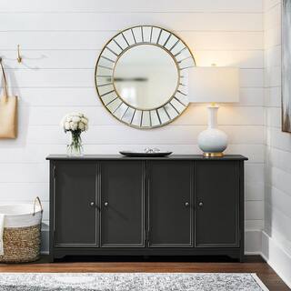 Home Decorators Collection Bradstone 4 Door Charcoal Black Storage Console JS-3421-B