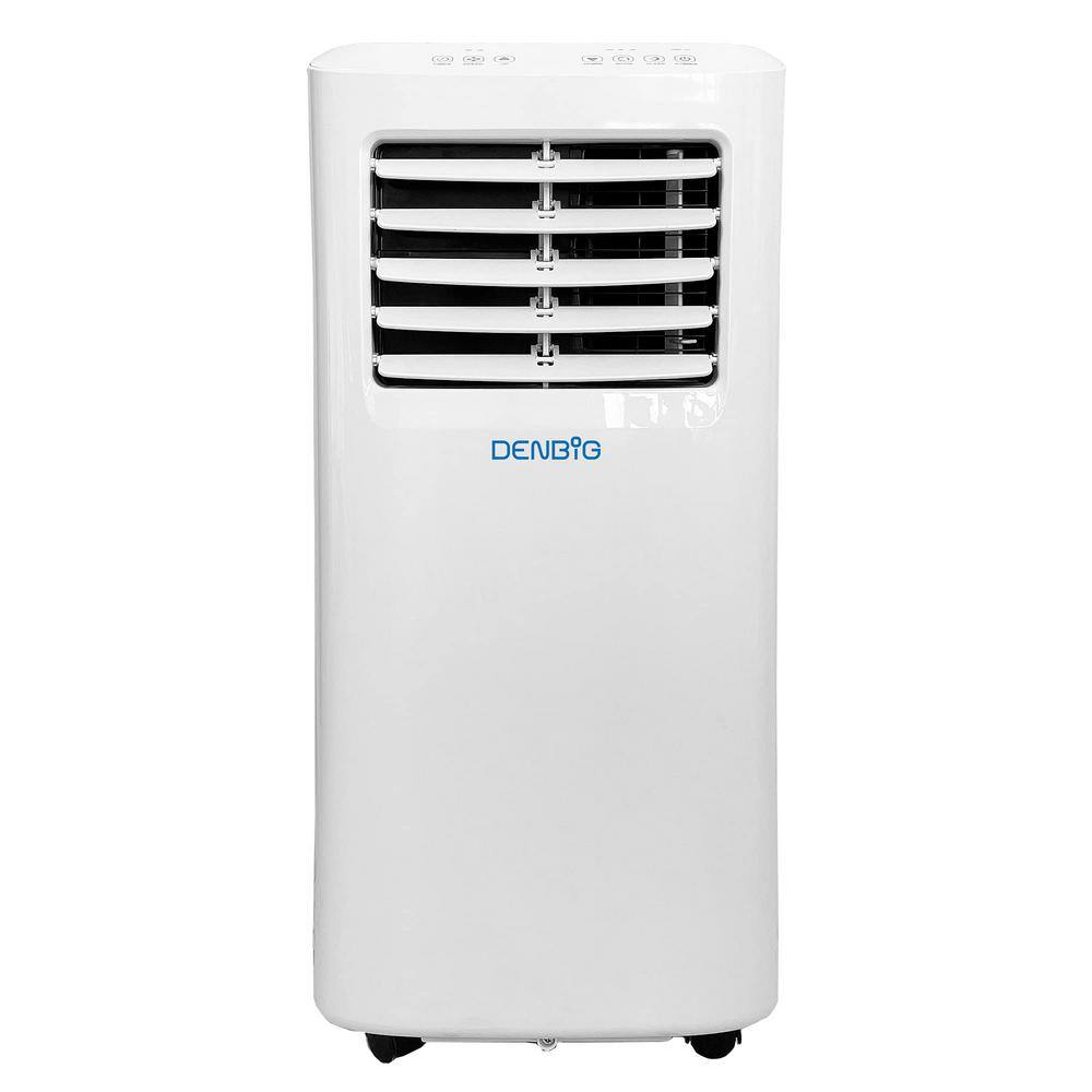 JEREMY CASS 7000 of BTU (5100 BTU DOE) Portable Air Conditioner Cools 270 sq. ft. with Fans and Dehumidifier with 2 Speeds in White JHS-A019G