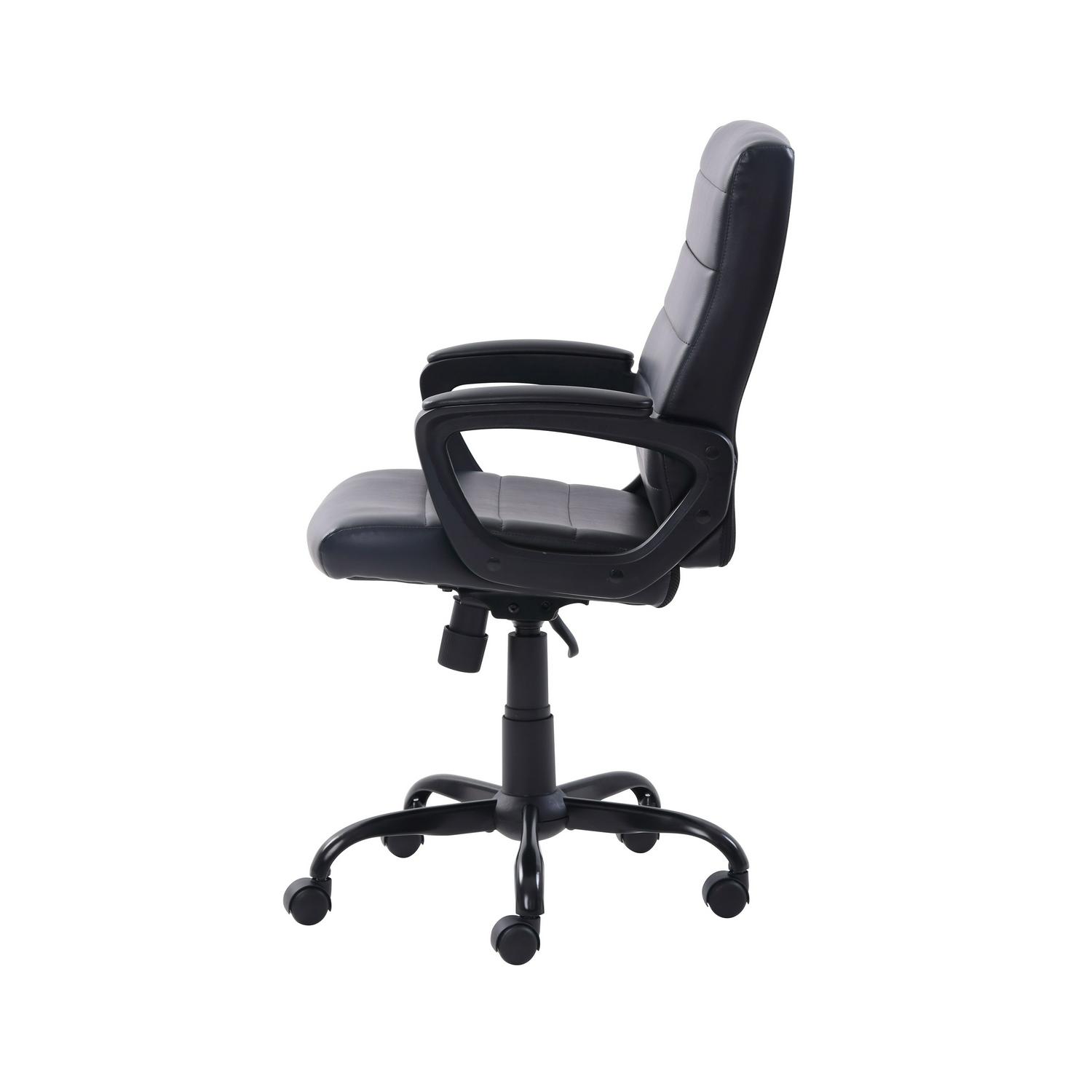 Mainstays Bonded Leather Mid-Back Managers Office Chair， Multiple Finishes