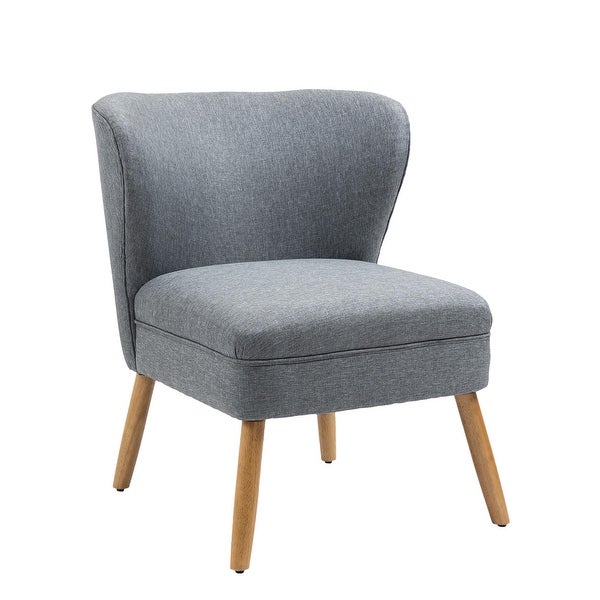 Linen Fabric Armless Accent Chair